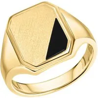 Firetti Fingerring Schmuck Geschenk Silber 925 Herrenring Silberring Siegelring, mit Achat