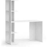 Vicco Schreibtisch Tower, Weiß, 122.2 x 55.2 cm mit 4 Fächern (1-St)