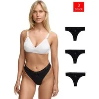 Tazzio String 3er-Pack Damen Tanga F927 (Packung, 3-St., 3er-Pack) Spitzen-Detail am Bund & String-Schnitt