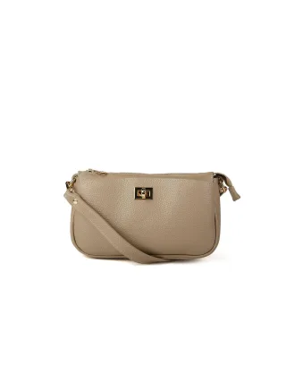 Giulia Monti Umhängetasche Grau Beige