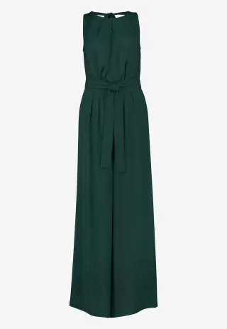 zero - Jumpsuit mit Gürtel und weitem Bein green forest - Gr. - 44