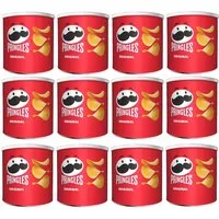 Pringles Knabberei, Pringles Original gesalzene Stapelchips würzig 70g 12er Pack
