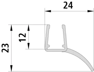 Kermi 6449 1x Anschlagdichtung, Länge: 2000 mm, 6004121 6004121