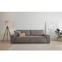 OTTO home 3-Sitzer SHERWOOD Cord Schlafsofa (257cm), Schlaffunktion mit Bettkasten (ca. 136/200cm)