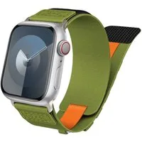 Wigento Smartwatch-Armband Für Apple Watch SE 2023 44mm Design Geflochtenes Nylon Armband Grün