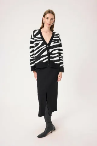 Strickjacke SLSorea Strickjacke Baggy fit animal