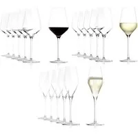 Stölzle Weinglas Stölzle Lausitz Weinkenner Set Quatrophil 18 tlg., Kristallglas