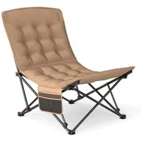 COSTWAY Campingstuhl, bis 225kg belastbar, Klappstuhl einstellbar & faltbar