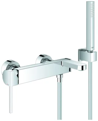GROHE EH-Wannenbatterie Plus 33547 Wandmontage mit Brausegarnitur chrom, 33547003 33547003