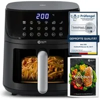 Balter Heißluftfritteuse, 1500 W, Airfryer, 5,5 L, Friteuse Heissluftfritteuse XXL mit Sichtfenster