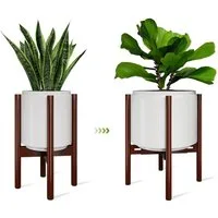 Bamworld Blumenständer Blumenhocker, Pflanzenhocker, Höhenverstellbar & Kippsicher (1 St), für verschiedene Blumentöpfe, höhe 37 cm