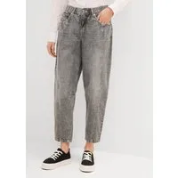bonprix Loose-fit-Jeans lockere Passform, voluminöses, gerundetes Bein, fester Baumwoll-Denim