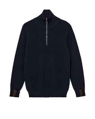 mos mosh gallery - MMGPorter Quarter-Zip Knit navy - Gr. - XXL