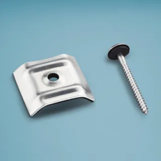 Kalottenset Trapez Aluminium Kalotte mit Edelstahl Torxschraube und Dichtscheibe 55 x 4,5 mm zur Befestigung auf Holz