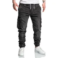 Amaci&Sons Cargojeans ALSIP Sweathose im Denim Look Herren Sweathose in Stretch Denim Jeans