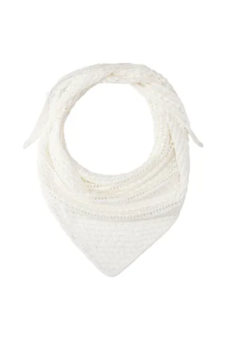 Rich & Royal - Knitted Triangle Scarf pearl white - Gr. - 1