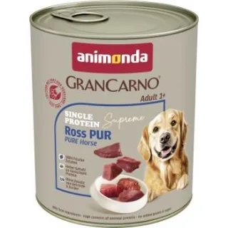 animonda GranCarno Single Protein Supreme Nassfutter Hund Adult, Ross pur 6x800 g