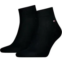 Tommy Hilfiger Kurzsocken TH MEN QUARTER (2 Paar) weicher, elastischer Rippenbund, klassisches Tommy Hilfiger Logo