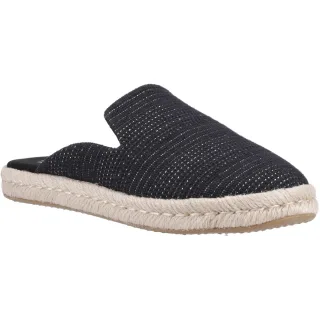 TOMS Santiago Mule Damen schwarze Metall-Pantoffeln