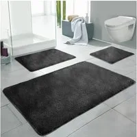 LindenBerg Badematte Badvorleger mit Mikrofaser - Badezimmer Teppich, Höhe 5 mm, rutschhemmend beschichtet, Waschbar, Pflegeleicht, Polyester, Rechteckig, 50 x 55 cm, 50 x 55 cm, 50 x 80 cm, 60 x 100 cm, 70 x 120 cm