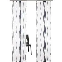 OTTO home Schiebegardine Dimona (2 St), transparent, Polyester, 2-er Set, Fertiggardine, mit Befestigungszubehör, Wellen