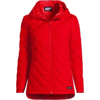 FeatherFree Steppjacke, Damen,  Rot, Polyester, by Lands' End