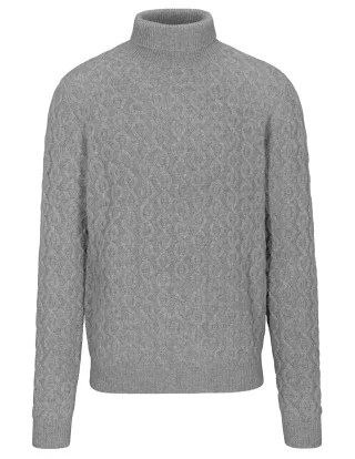 COMMANDER Finest Clothing - Rollkragen Pullover, 1/1 Arm tech grey - Gr. - XXL