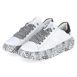 Rieker Low Sneaker - Gr. 41 - Weiß - Glattleder