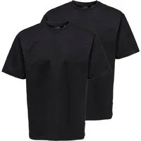 ONLY & SONS T-Shirt 2er Pack Onsfred (Spar-Set, 2-tlg) T-Shirt - Baumwolle - Atmungsaktiv - Locker geschnitten