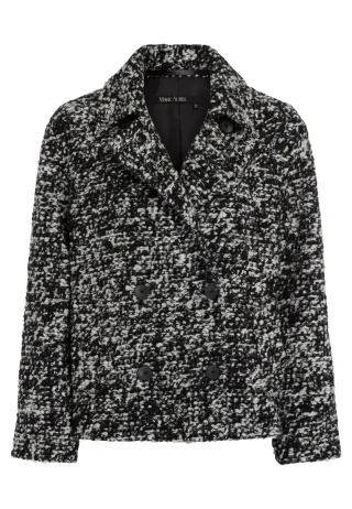 Marc Aurel - Cabanjacke aus Bouclégarn grey white varied - Gr. - 36