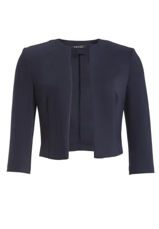 SWING - Kurze Jacke aus Scuba navy - Gr. - 42