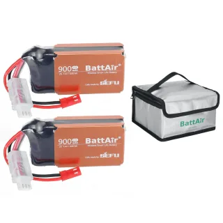 [EU/USA Direct]ISDT BattAir 2nd Gen 7.4V 900mAh 30C 2S Smart LiPo Battery Wireless APP Control JST Plug for Axial 1/24 S