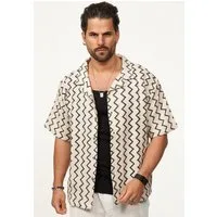 SOULSTAR Kurzarmhemd im Vintage Summer-Look Herren Kurzarm Strick Polo-Hemd T-Shirt