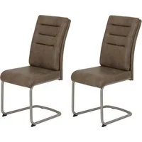 HELA Esszimmerstuhl Paula Freischwinger (Set, 2 St), mit Echtedelstahlgestell, 2 oder 4 Stück