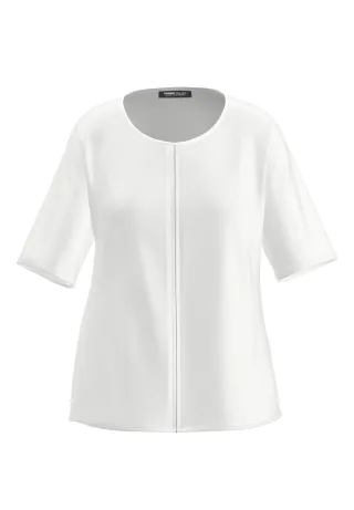 FRANK WALDER - Blusenshirt NOS mit femininen Falten im Vorderteil ecru - Gr. - 42