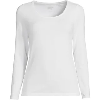 Baumwolle/Modal-Shirt mit Ballett-Ausschnitt für Damen in Plus-Größe, Damen, size: plus, Blau, Baumwolle Modal, by Lands' End