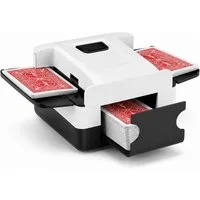 Tekoo Spiel Elektrische Kartenmischmaschine automatisch, USB-C Akku, 1-2 Decks, Elektrischer Kartenmischer, Faltbare Seitenflügel, geräuscharm, für Uno und Poker geeignet