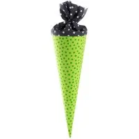 Goldbuch Schultüte Goldbuch Stoff-Schultüte grün - 35cm, Verschluss Stoff