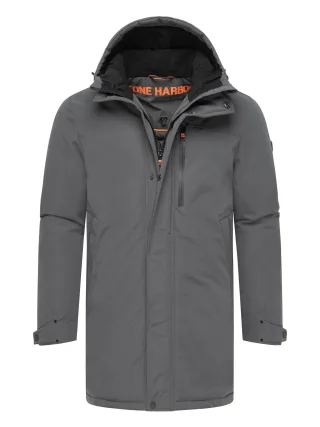 Stone Harbour Herren Winterjacke Phinoo mit Fleece-Taschen & 2-Wege-Reißverschluss