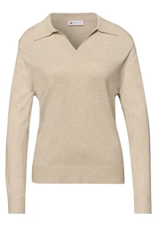 Street One - Pullover in Unifarbe beige - Gr. - 38