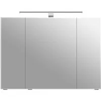Saphir Spiegelschrank 6005 Sprint Badschrank, 3 Spiegeltüren, 6 Einlegeböden, 98 cm breit inkl. LED-Beleuchtung, Türdämpfer, Schalter-/Steckdosenkombination