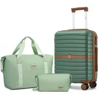 KONO Trolleyset, Hartschalenkoffer 20/24/28 Zoll + Reisetasche (36L) + Kosmetiktasche, 360°-Doppelrollen Rollen, (3 tlg)