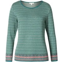 Himalaya Clothing Strickpullover Edler Pullover Damen mit elegantem Jacquard-Muster aus Bio-Baumwolle Strickpullover Jacquardpullover weich und warm
