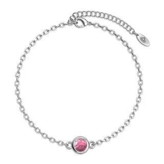 Geburtsstein-Armbänder - Silber und Rosa