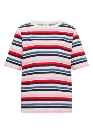 Cecil - Gestreiftes T-Shirt mit Rundhalsausschnitt blau - Gr. - XS