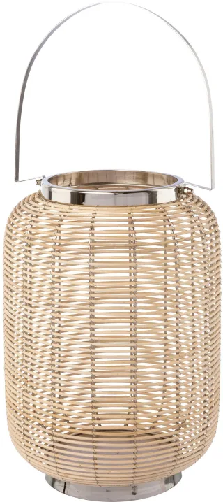 Creativ home Windlicht "Laterne ALEGRE, mit Henkel" Kerzenhalter aus Naturweide
