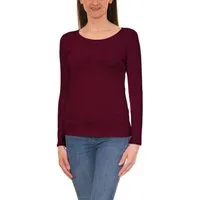 Alkato Longshirt Alkato Damen Langarm Shirt mit O-Ausschnitt