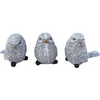 Stone and Style Gartenfigur Frostfeste Steinfiguren 3er-Set Vogel mittel