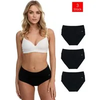 Tazzio Taillenslip 3er-Pack Damen Slip F920 (Packung, 3-St., 3er-Pack) hoher Bund kaschiert, zeichnet sich nicht ab