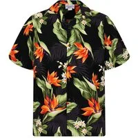 Pacific Legend Hawaiihemd "Strelitzie" Herren Kurzarm Baumwolle Kokosknöpfe Original Hawaii